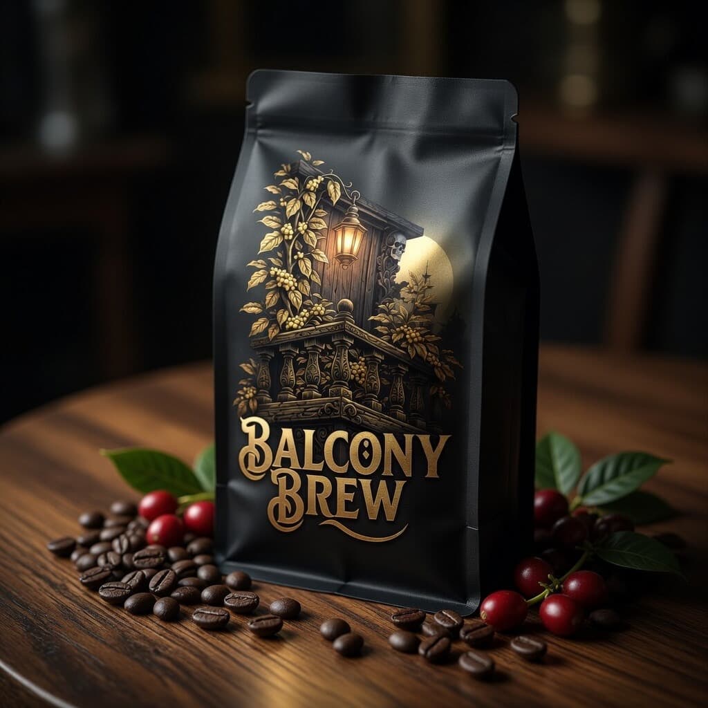 Balcony Brew dark roast bag